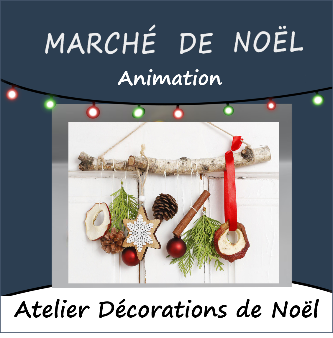 Atelier décorations pour les enfants sur le marché de Noël | Terre Atelier décorations pour les enfants sur le marché de Noël | Terre